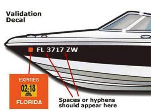 Florida Boat Vessel Registration Decal